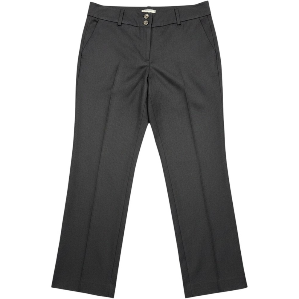 Talbots Dress Pants Women 16 Black Italian Wool Blend Stretch Straight Leg Work